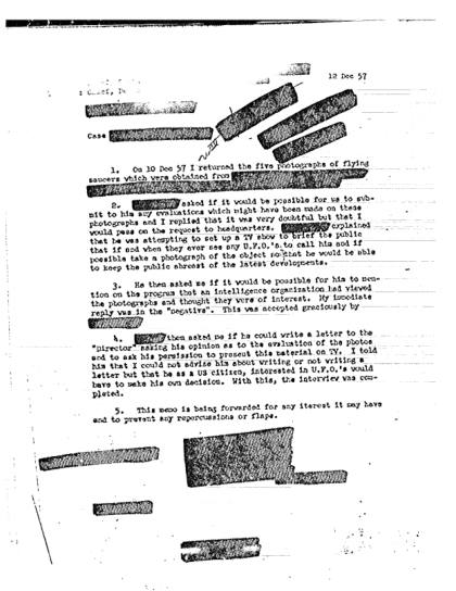 Control de información OVNI por la CIA