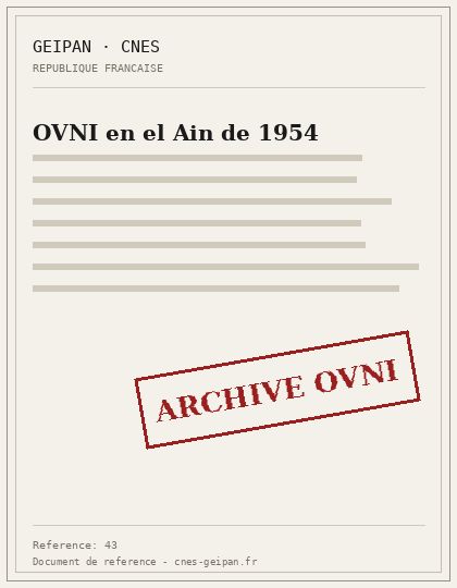 OVNI en el Ain de 1954