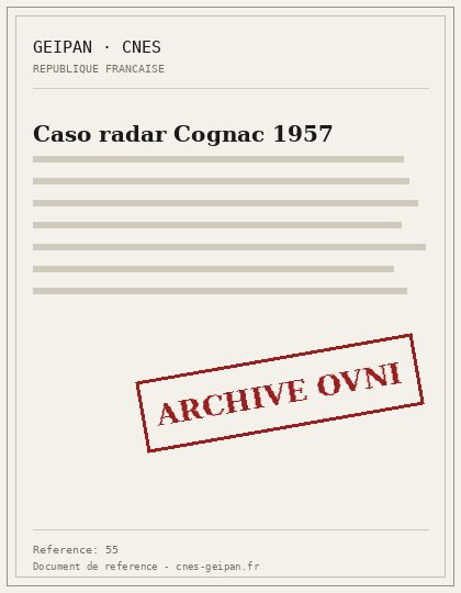 Caso radar Cognac 1957