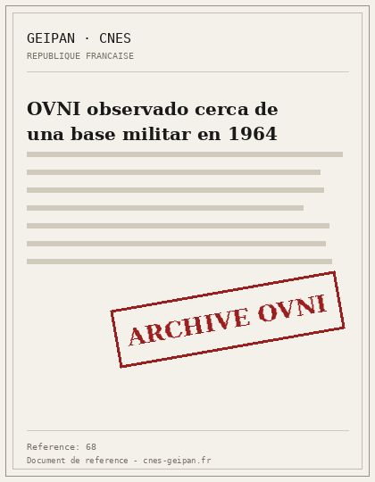 OVNI observado cerca de una base militar en 1964