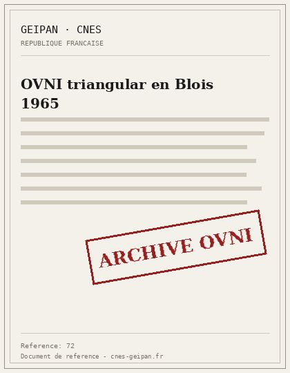 OVNI triangular en Blois 1965