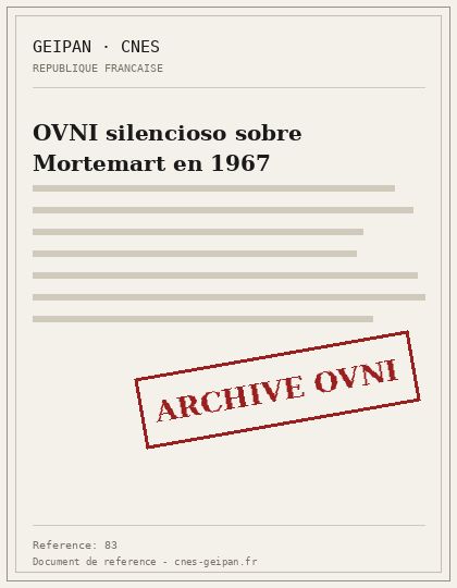 OVNI silencioso sobre Mortemart en 1967