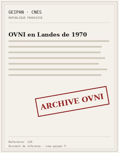 OVNI en Landes de 1970