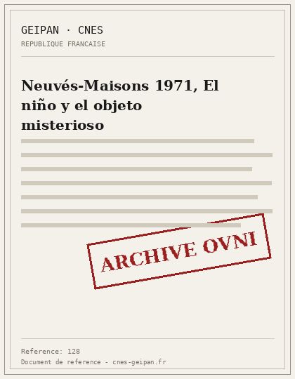 Neuvés-Maisons 1971, El niño y el objeto misterioso