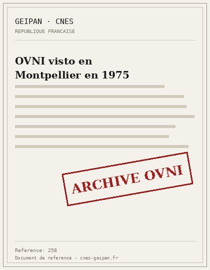 OVNI visto en Montpellier en 1975