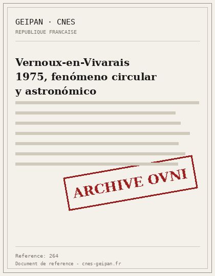 Vernoux-en-Vivarais 1975, fenómeno circular y astronómico