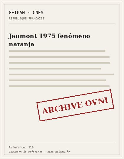 Jeumont 1975 fenómeno naranja