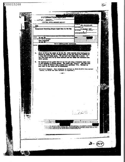 OVNI y documentos de la CIA
