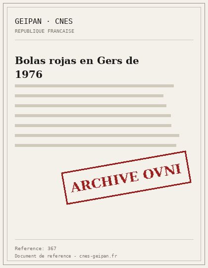 Bolas rojas en Gers de 1976