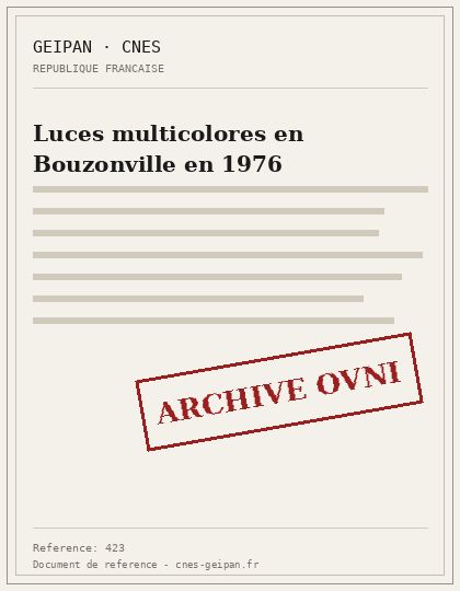 Luces multicolores en Bouzonville en 1976