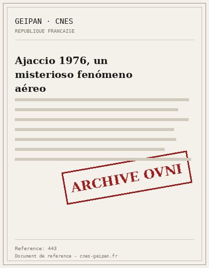 Ajaccio 1976, un misterioso fenómeno aéreo