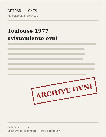 Toulouse 1977 avistamiento ovni