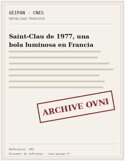 Saint-Clau de 1977, una bola luminosa en Francia
