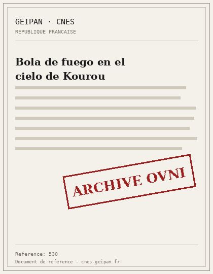 Bola de fuego en el cielo de Kourou