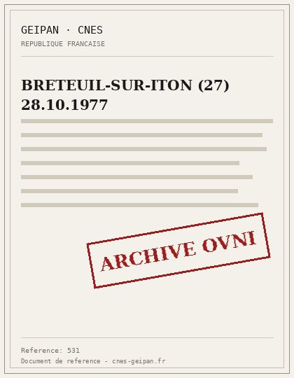 BRETEUIL-SUR-ITON (27) 28.10.1977