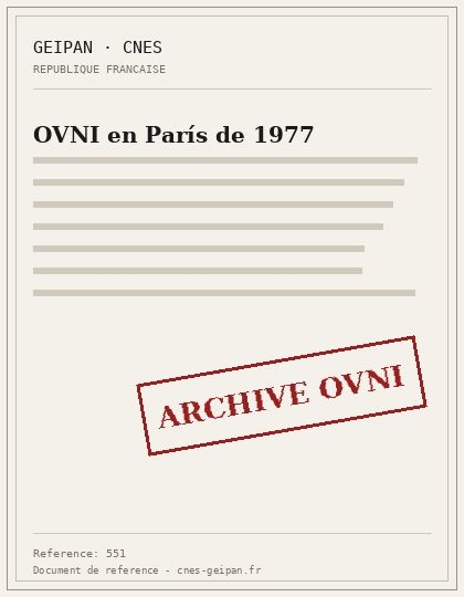 OVNI en París de 1977