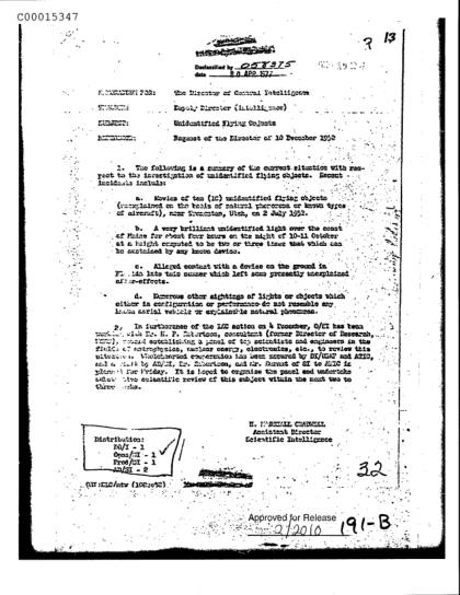CIA investiga objetos voladores no identificados