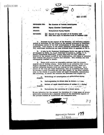OVNI no identificados en 1952
