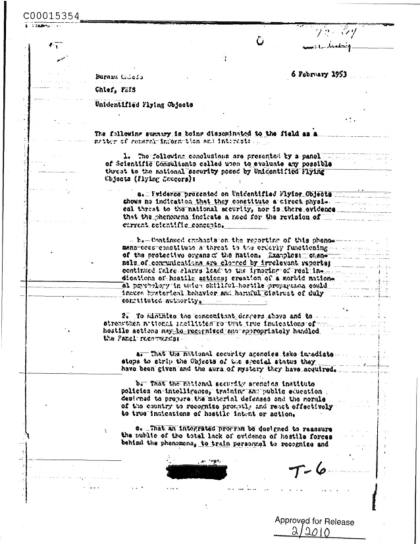 Documentos de la CIA sobre OVNI
