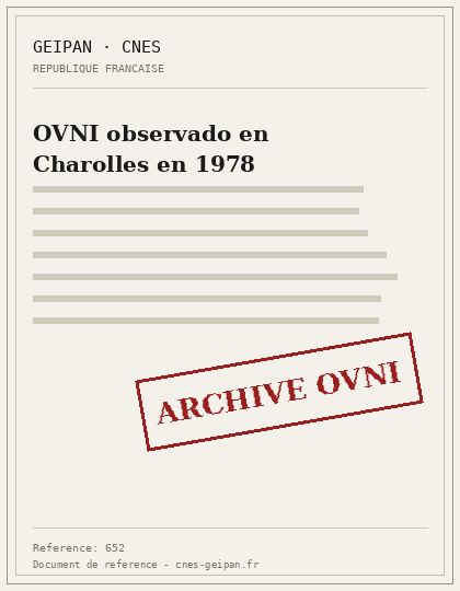 OVNI observado en Charolles en 1978
