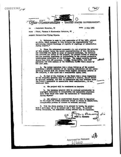 OVNI y la CIA en 1953