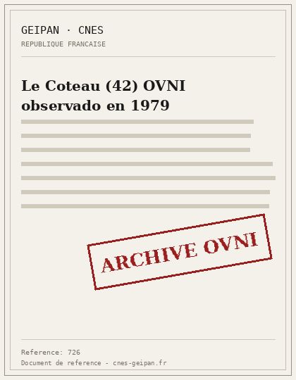 Le Coteau (42) OVNI observado en 1979