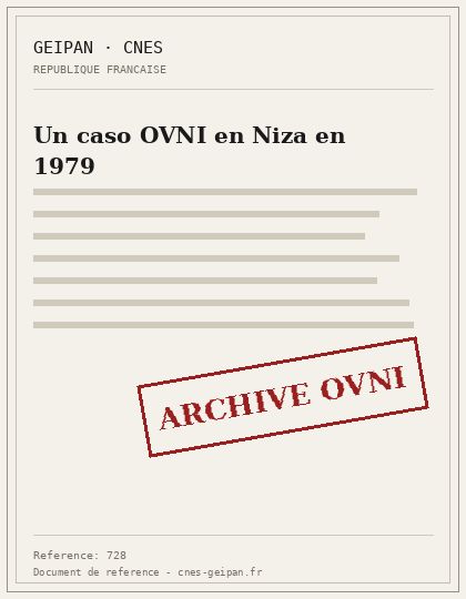 Un caso OVNI en Niza en 1979
