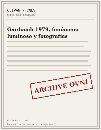 Gardouch 1979, fenómeno luminoso y fotografías