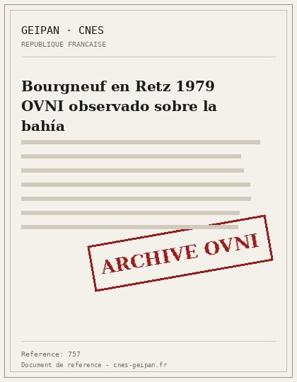 Bourgneuf en Retz 1979 OVNI observado sobre la bahía