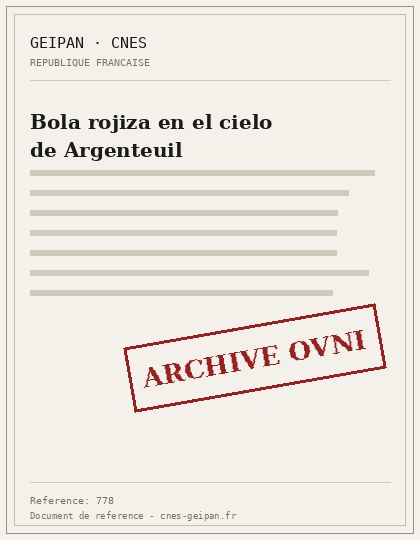 Bola rojiza en el cielo de Argenteuil