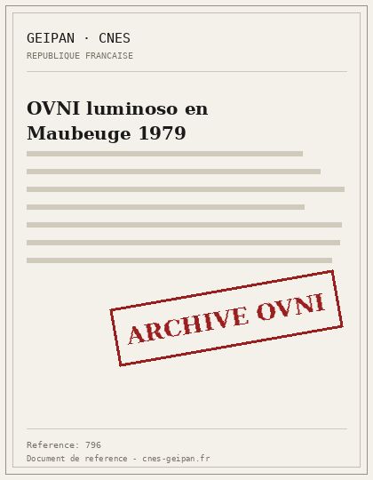 OVNI luminoso en Maubeuge 1979