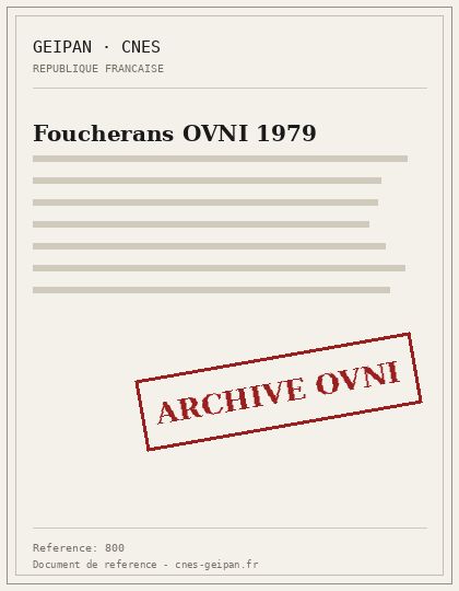 Foucherans OVNI 1979
