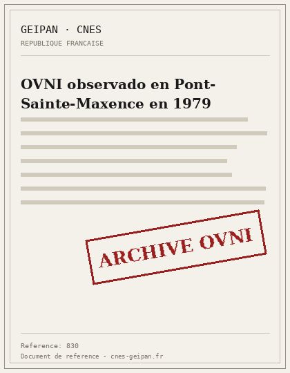 OVNI observado en Pont-Sainte-Maxence en 1979