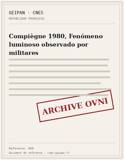 Compiègne 1980, Fenómeno luminoso observado por militares