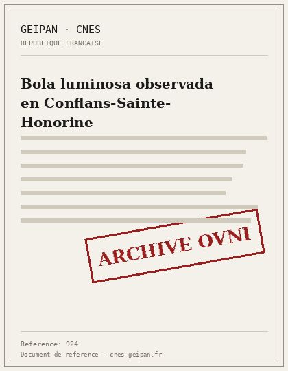 Bola luminosa observada en Conflans-Sainte-Honorine