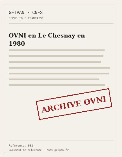 OVNI en Le Chesnay en 1980
