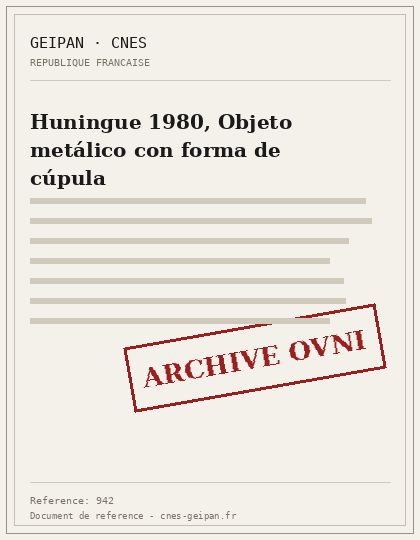 Huningue 1980, Objeto metálico con forma de cúpula