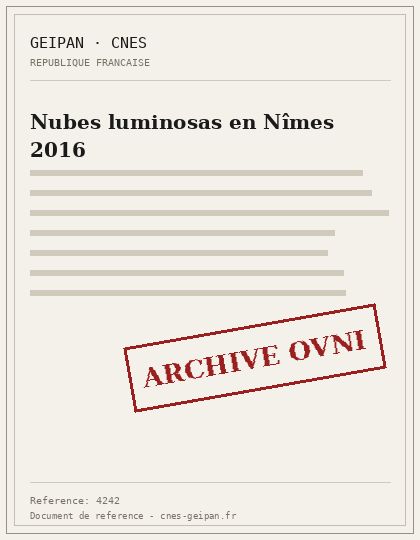 Nubes luminosas en Nîmes 2016