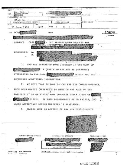 Documentos de la CIA sobre OVNI