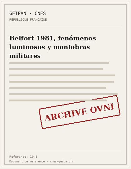 Belfort 1981, fenómenos luminosos y maniobras militares