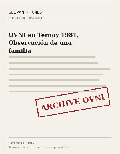 OVNI en Ternay 1981, Observación de una familia