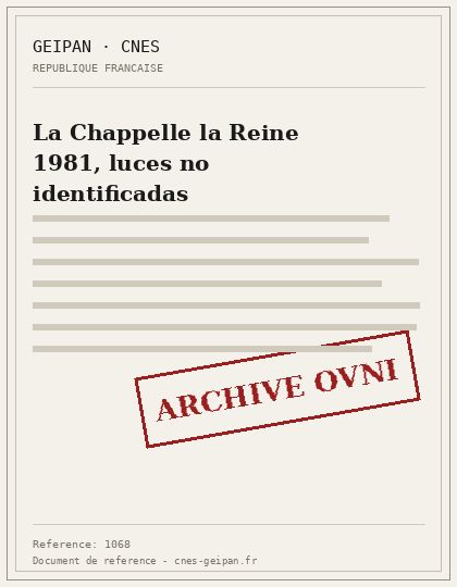 La Chappelle la Reine 1981, luces no identificadas