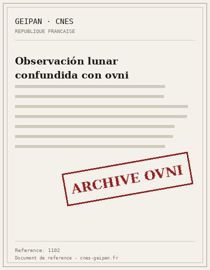 Observación lunar confundida con ovni