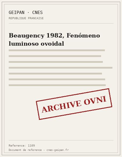 Beaugency 1982, Fenómeno luminoso ovoidal