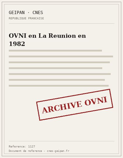 OVNI en La Reunion en 1982