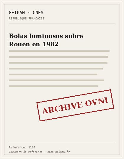 Bolas luminosas sobre Rouen en 1982