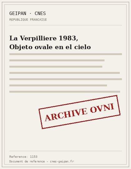 La Verpilliere 1983, Objeto ovale en el cielo