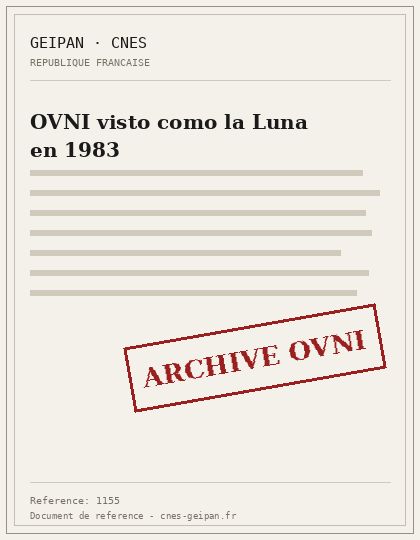 OVNI visto como la Luna en 1983
