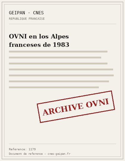 OVNI en los Alpes franceses de 1983