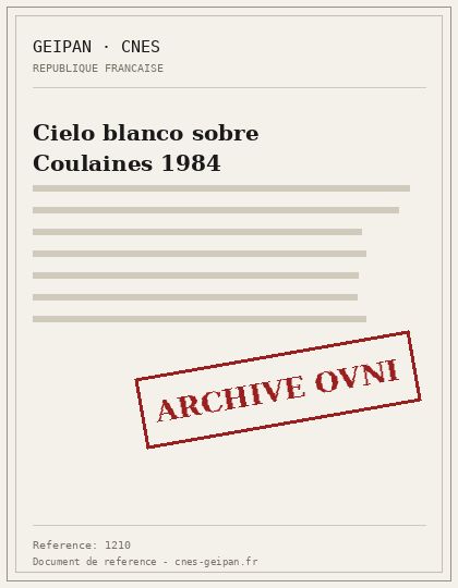 Cielo blanco sobre Coulaines 1984